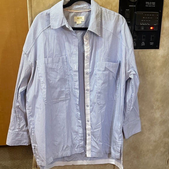Maeve Tops - Maeve Light Blue Button Down Shirt